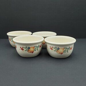 Corelle Abundance Stoneware Ramekins Custard Cups Fruit Dessert Sauce Bowls